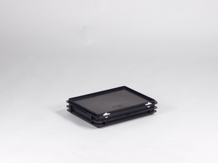 Bac gerbable ESD avec couvercle 400x300x75 mm 6 litres