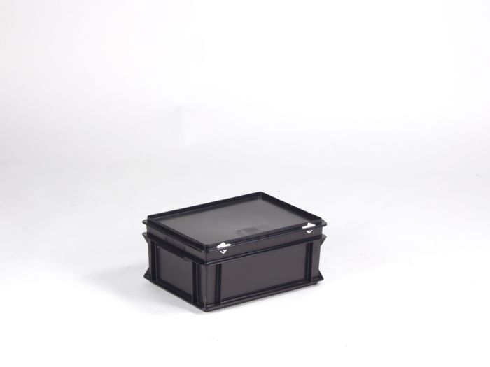 Bac gerbable ESD avec couvercle 400x300x185 mm 15 litres