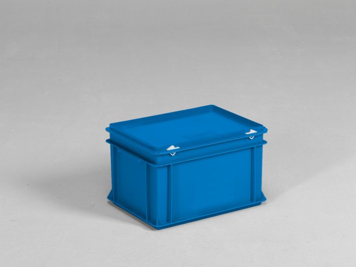 Caisse plastique avec couvercle 400x300x235 mm 20 litres BLEU