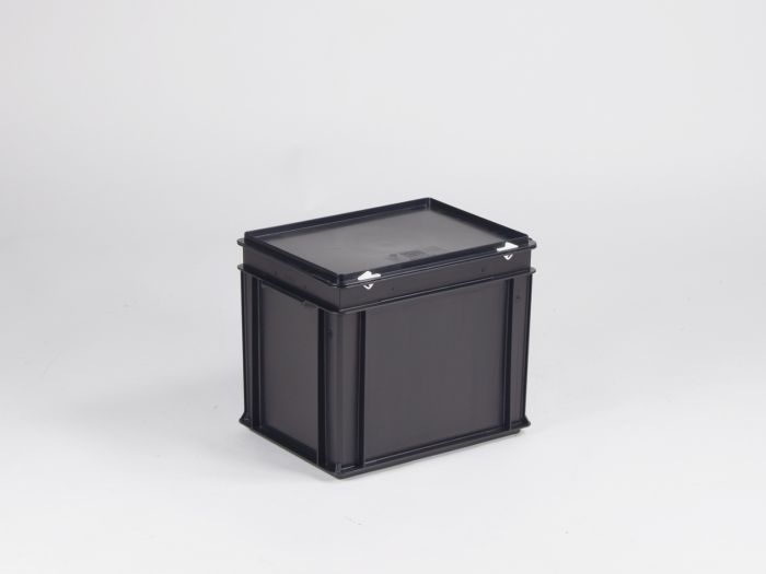 Bac gerbable ESD avec couvercle 400x300x335 mm 30 litres