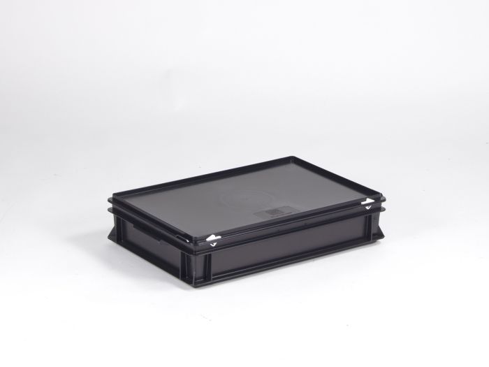Bac gerbable ESD avec couvercle 600x400x135 mm 20 litres