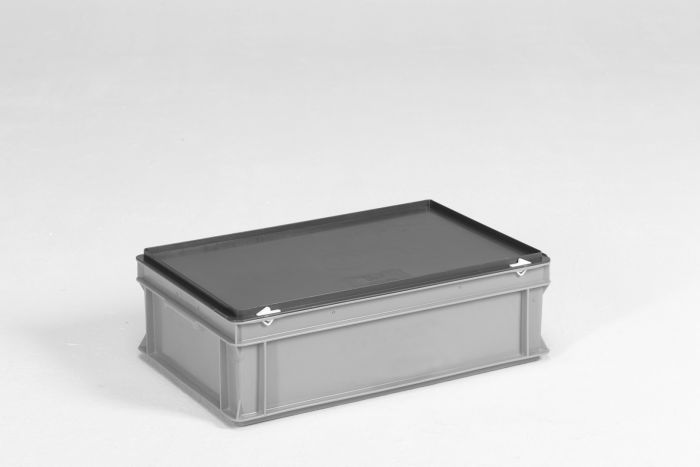 Bac gerbable avec couvercle norme Europe 60x40x19 cm 30 litres E-line GRIS