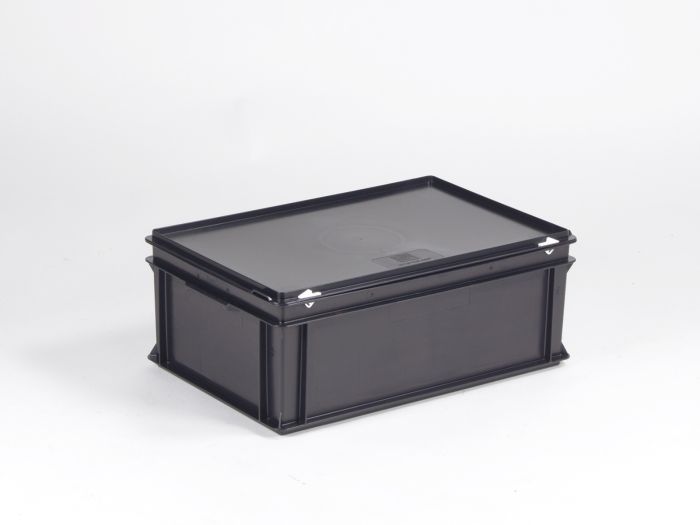 Bac gerbable ESD avec couvercle 600x400x235 mm 40 litres