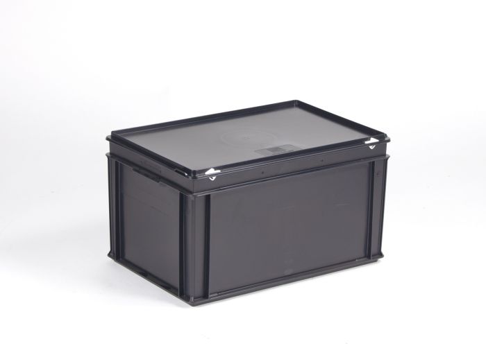 Bac gerbable ESD avec couvercle 600x400x335 mm 60 litres