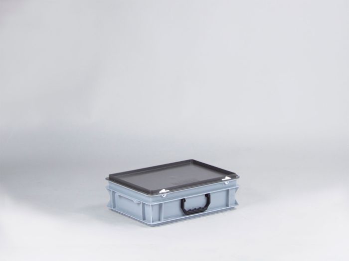 Mallette de transport plastique 400x300x135 mm 10L GRIS PP recyclé