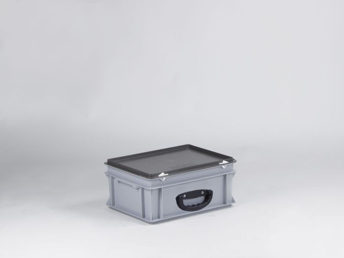Mallette de transport 400x300x185 mm 15L poignée charge lourde GRIS