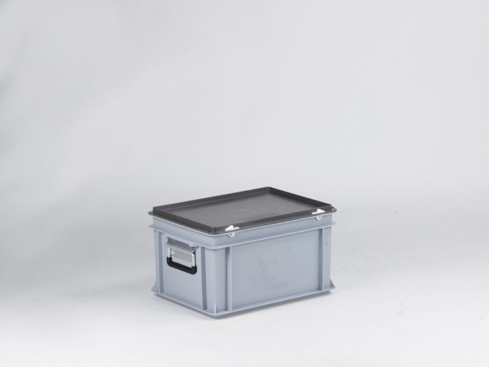 Malle de rangement plastique 400x300x235 mm 20L poignées alu GRIS
