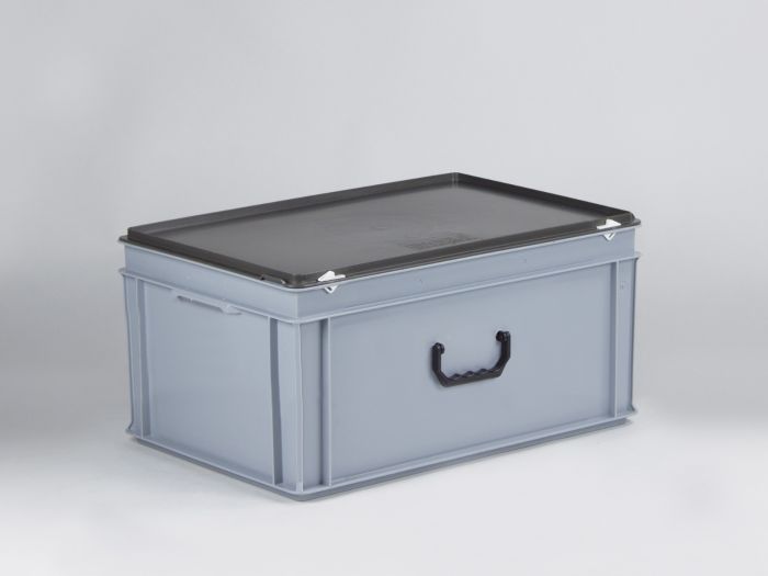 Mallette de transport plastique 600x400x340 mm 60L GRIS