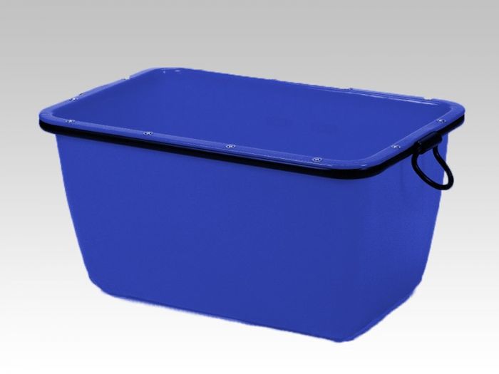 Bac à mortier plastique, ciment 200 lt avec anses, bleu