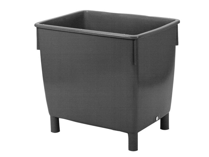 Grand bac plastique avec vidange 400L 950x730x830 mm gris foncé