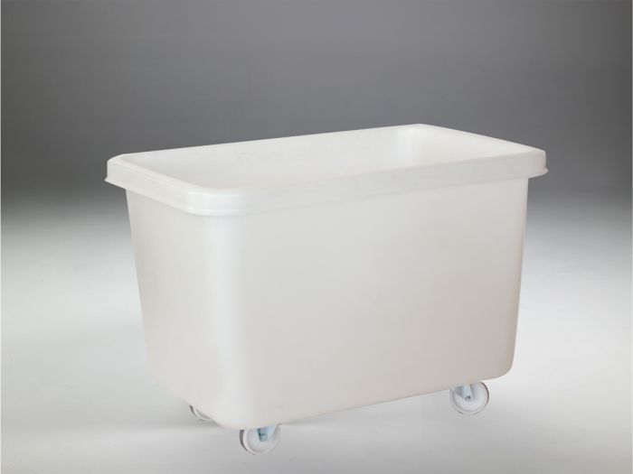 Grand bac alimentaire sur roulettes 300L 970x670x710 mm BLANC