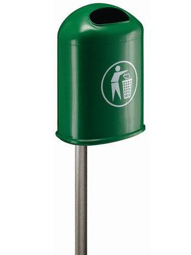 Poteau galvanisé incl. ferrures pour poubelles 42l ou 50 l