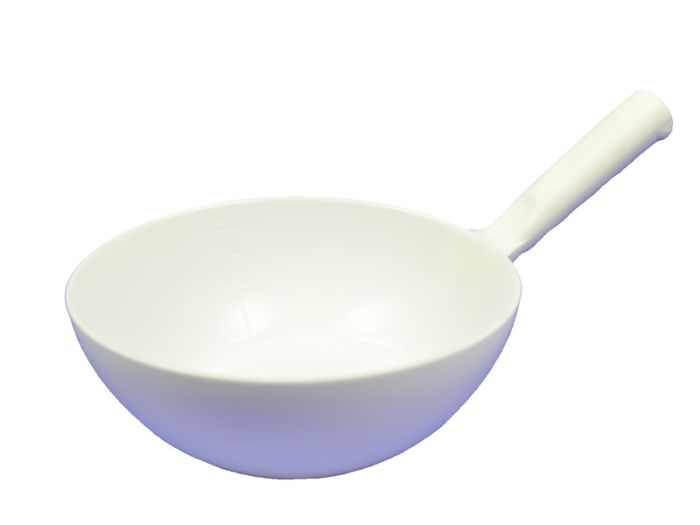 Pelle alimentaire plastique, ronde 220x80x360 blanc