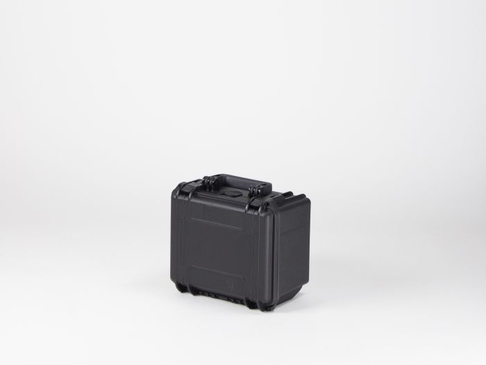 Valise plastique étanche avec mousse, 258x243x168 mm, noir