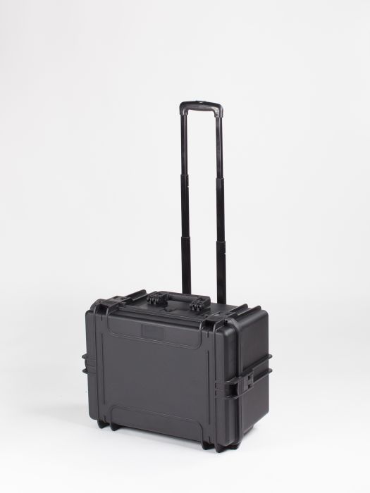 Valise trolley plastique étanche avec mousse, 555x437x326 mm, noir