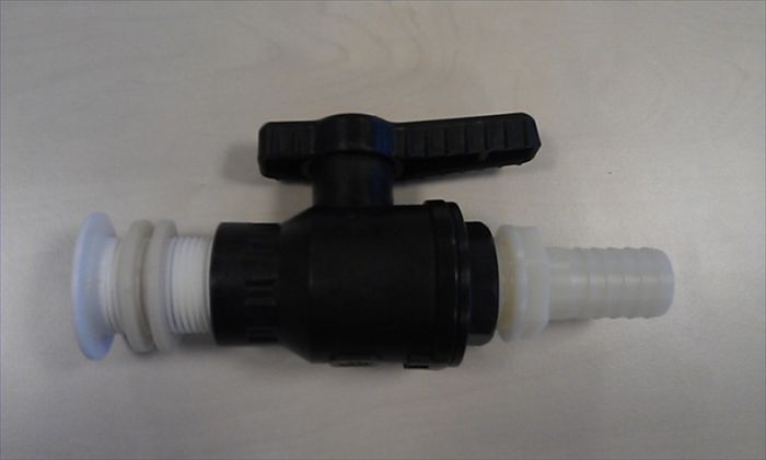 Robinet de vidange universel, 1 pouce avec sorti droite
