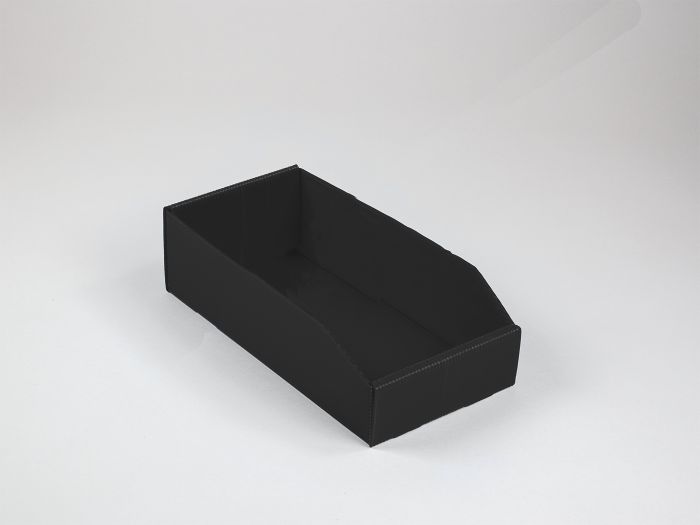 Bac à bec polypropylène alvéolaire 380x180x105/70 mm NOIR 25 pièces