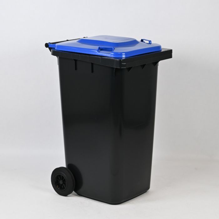 Conteneur poubelle 240 litres GRIS couvercle BLEU