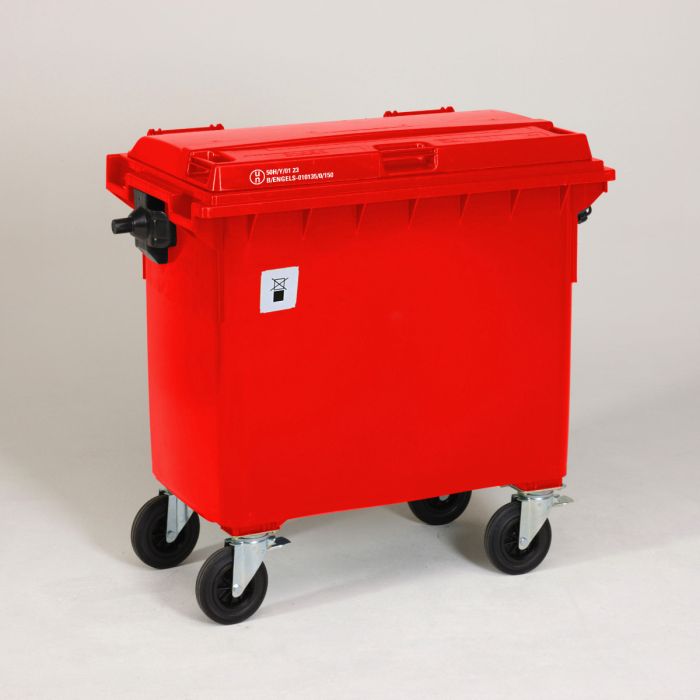 Conteneur déchets industriels dangereux DID 660 litres ROUGE