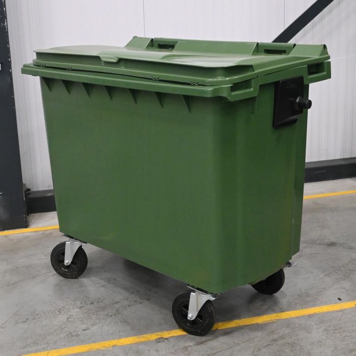  Poubelle 660 litres avec tourillons VERT
