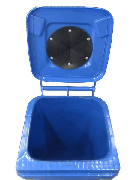 Conteneur poubelle verre 240 litres avec serrure triangulaire