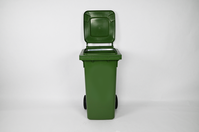 Poubelle Recyclage 120L à Deux Roues Mobil Plastic - Vert - Norme UNI EN 840