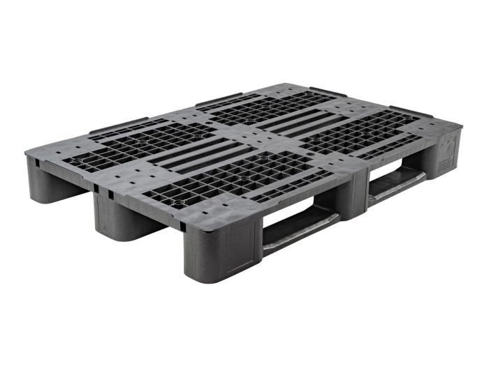 E-line Mepal palette demi lourde 1200x800x145 mm noir sur 3 patins