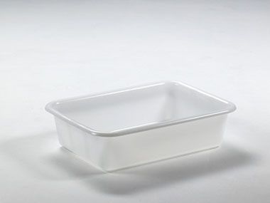 Bac gerbable emboitable alimentaire  55 lt HDPE blanc