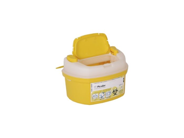 Emballage avec couvercle, obturateur DASRI 1,51 lt, 60 pièces