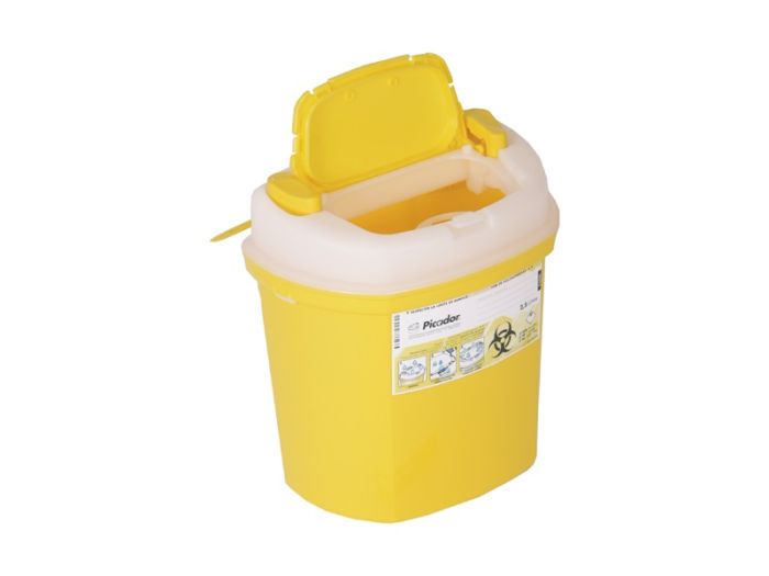 Boîte à aiguilles, obturateur DASRI, 2,50 lt, 60 pièces