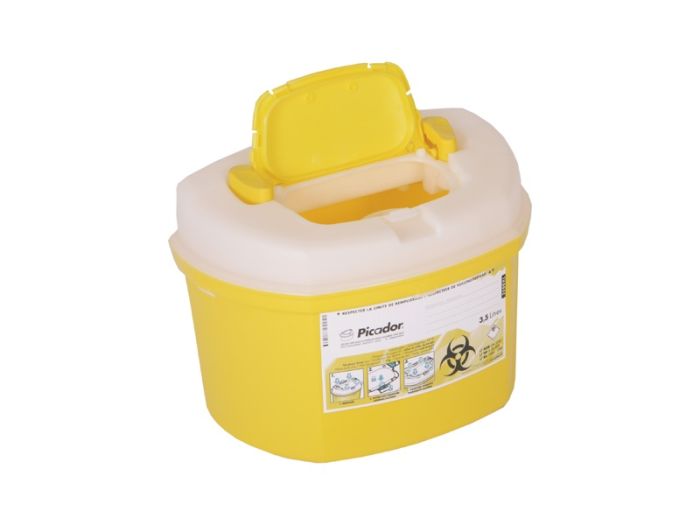 Boîte à aiguilles, obturateur DASRI, 3,50 lt, 40 pièces