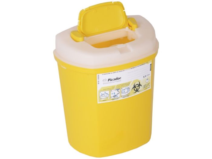 Boîte à aiguilles, obturateur DASRI, 5,50 lt, 36 pièces