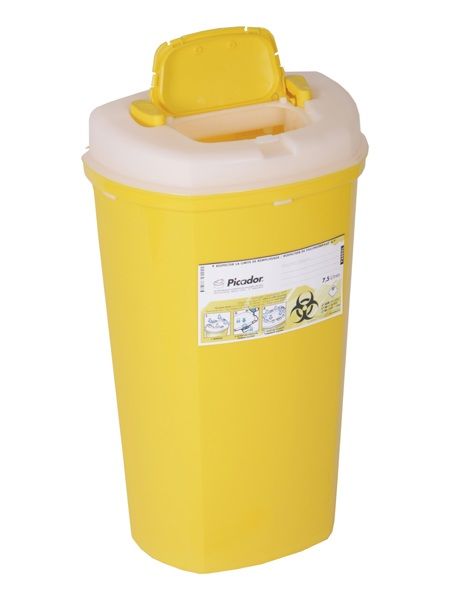 Boîte à aiguilles, obturateur DASRI, 7,50 lt, 30 pièces