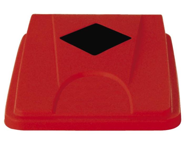 Couvercle ouverture carré 453x328x70 mm rouge