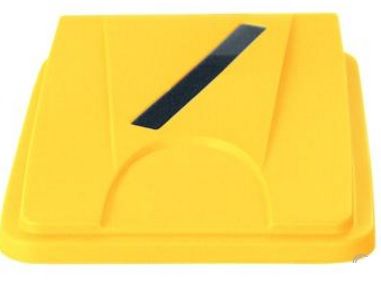 Couvercle avec fente pour papier 453x328x70 mm jaune