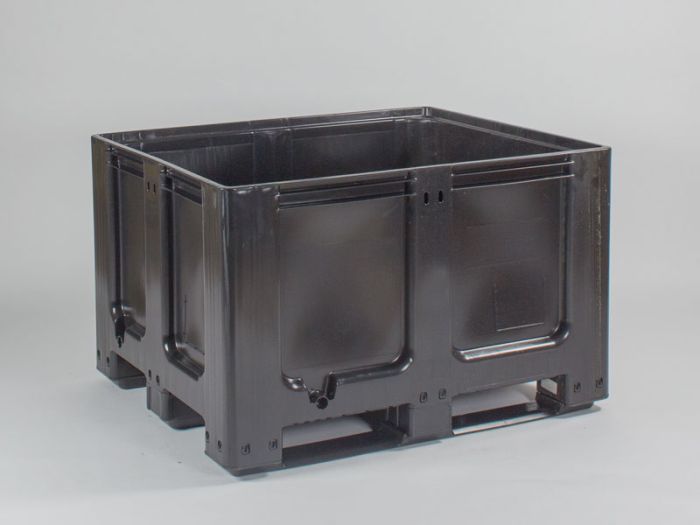 Palox plastique 120x100x76 cm 600 litres PE-HD recyclé noir