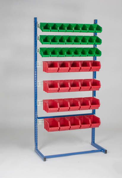 Etagère avec 44 bac à bec, 900x410x1810 mm, type L, élement départ