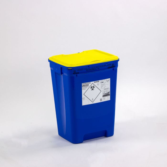 Fût DASRI 50 litres BLEU / JAUNE