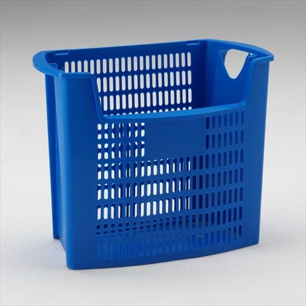 Corbeille poubelle bureau tri selectif 32 lt ajouré à ouverture bleu