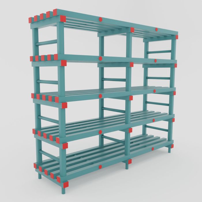 Plastic Shelving 150x40x177 cm with 5 shelves