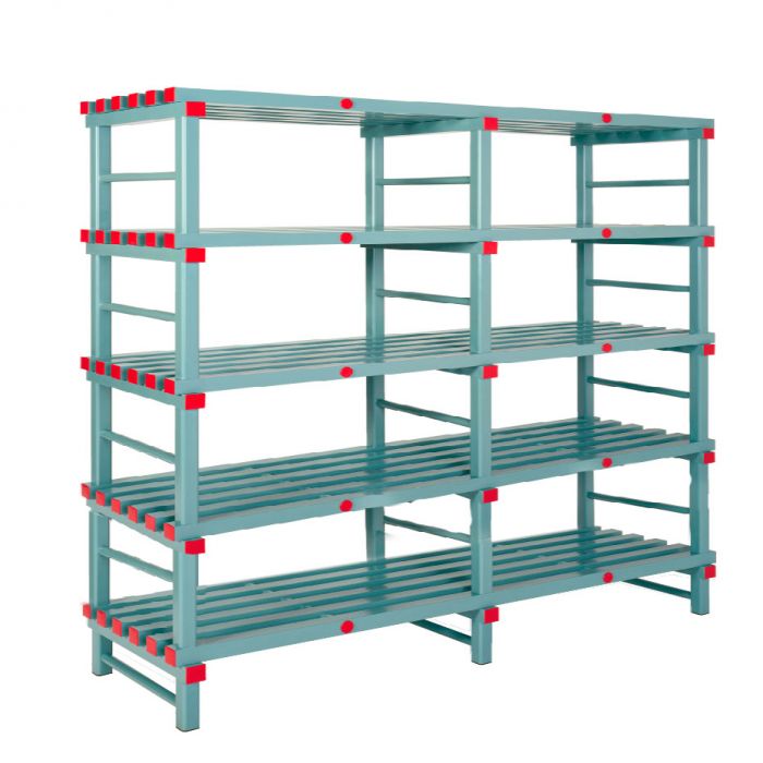 Etagère alimentaire plastique 2000x500xh1770 mm 5 niveaux