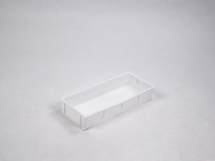 Bac plastique alimentaire gerbable 38x17x7 cm 3 litres BLANC