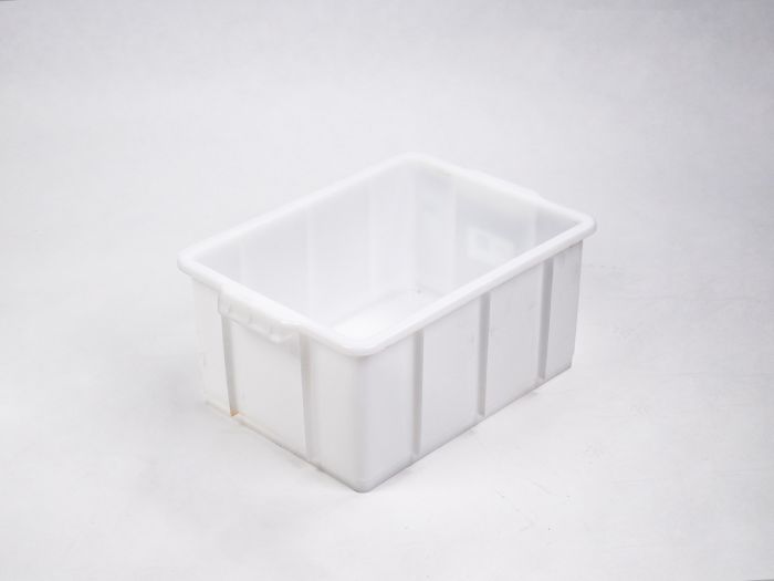 Bac plastique alimentaire gerbable 45x32x20 cm 20 litres BLANC