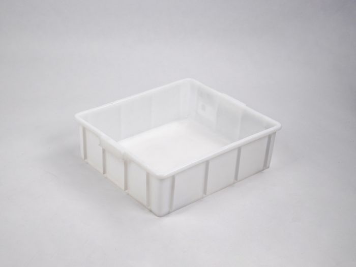 Bac plastique alimentaire gerbable 48x41x14 cm 20 litres BLANC