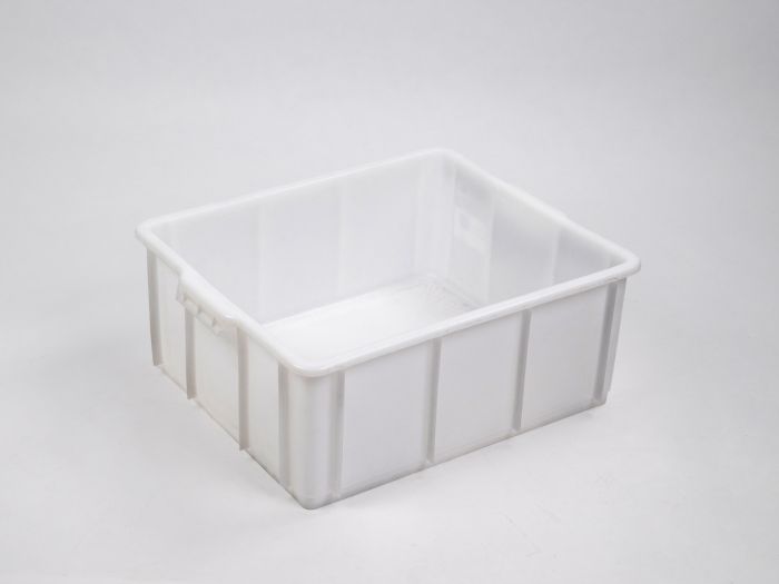 Bac plastique alimentaire gerbable 52x42x20 cm 30 litres BLANC