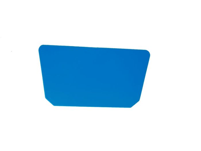 Grattoir plastique alimentaire grand flexi 230x118 mm, bleu