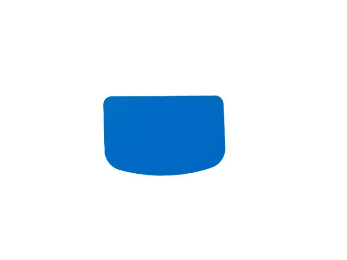 Grattoir plastique alimentaire flexi, 150x97 mm, bleu