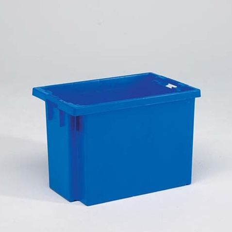 Bac plastique empilable emboitable 600x400x400 bleu