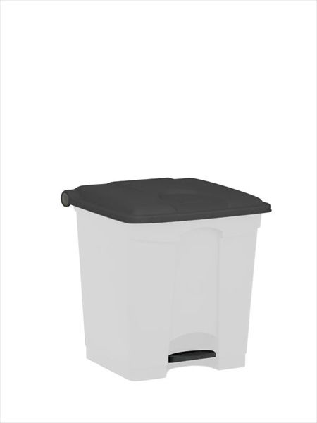 Poubelle à pédale cuisine professionnelle BLANCHE 30L couvercle GRIS