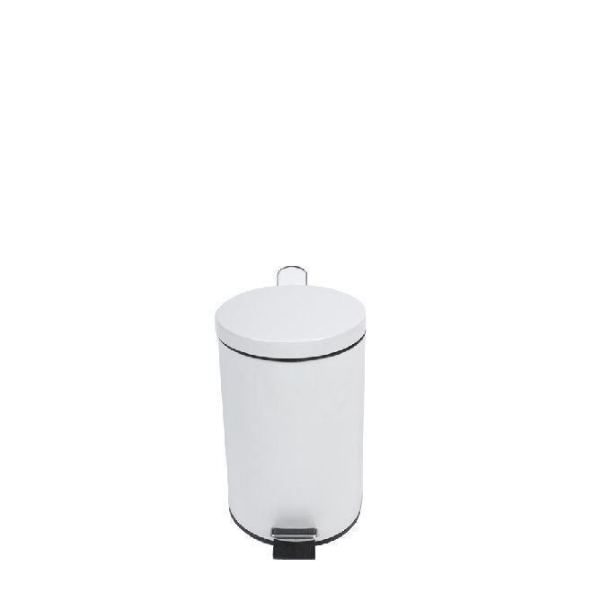 Petite poubelle salle de bain blanche 3 litres